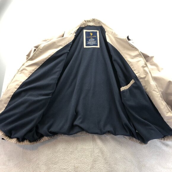 Lot of Two U.S. Polo Assn. Men's 2XL Reversible Jackets Beige & Black Full Zip - Picture 15 of 16